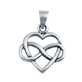 Heart Infinity Sterling Silver Pendant